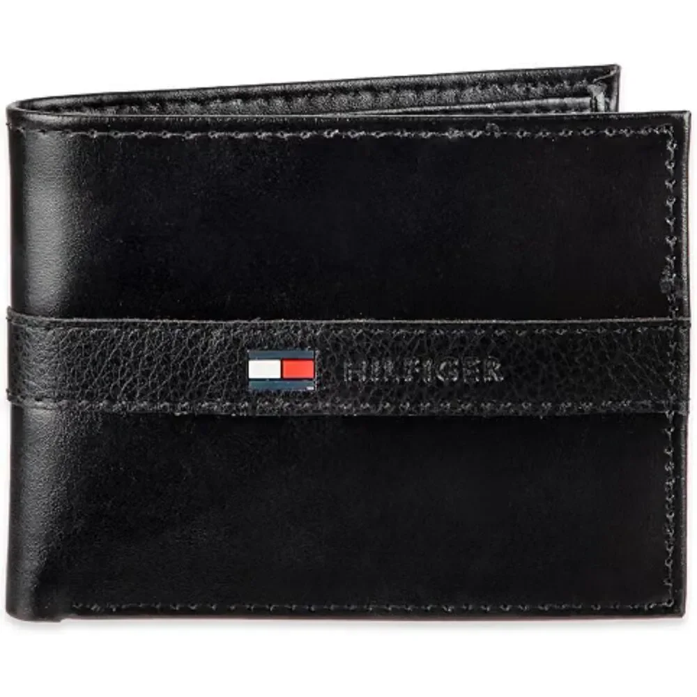 Tommy Hilfiger Men's Leather Orson RFID Bifold Wallet with Removable Passcase